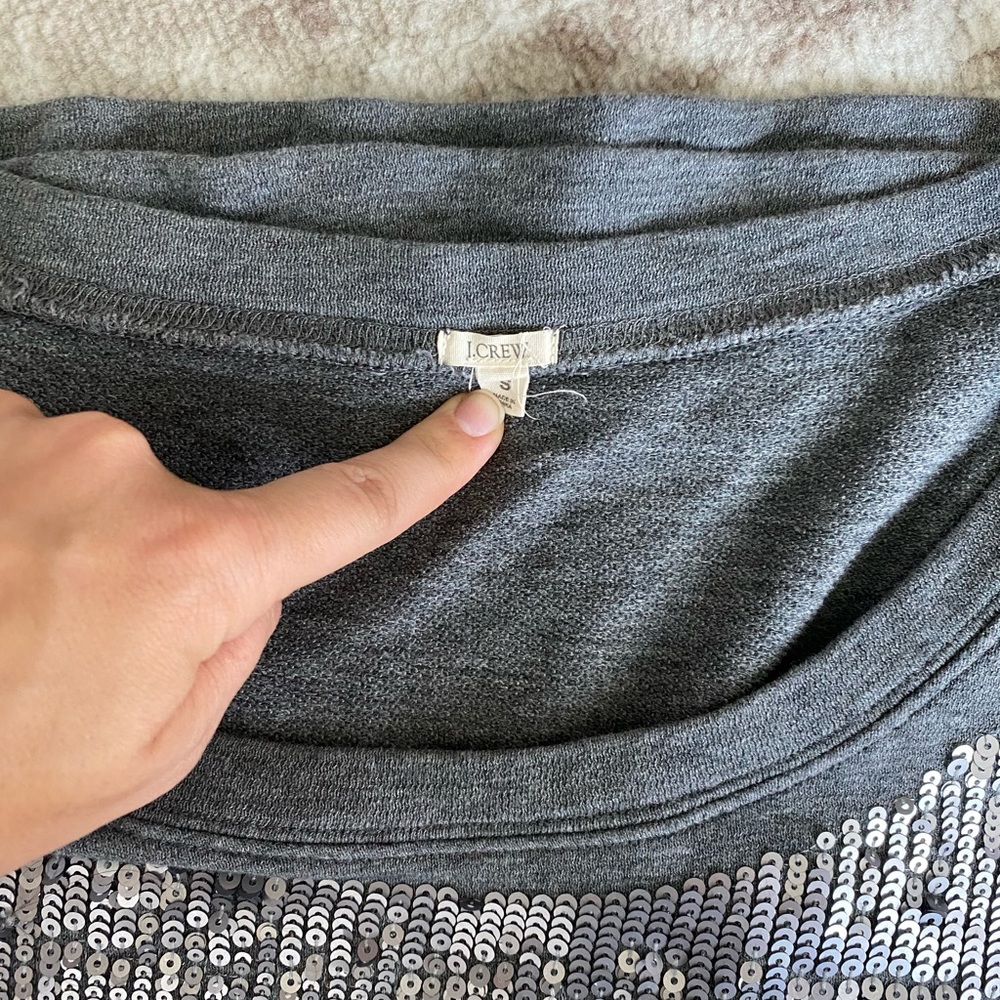 Jcrew Sequin Raglan Pullover - Picture 3 of 3